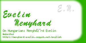 evelin menyhard business card